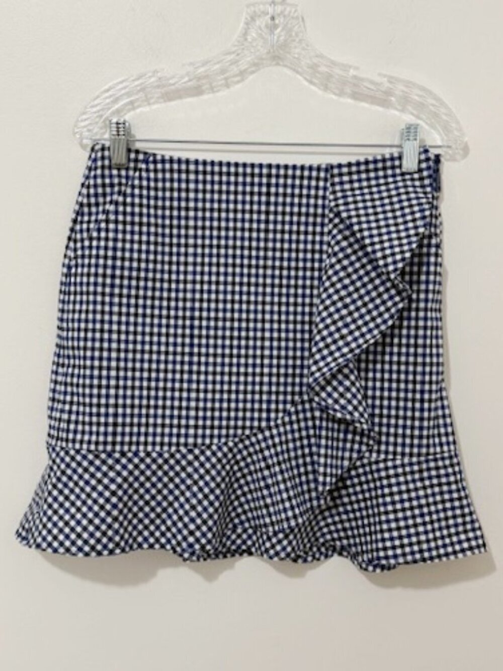 Polo Golf Ralph Lauren Ruffle Gingham Check Skort Blue White Women's 2